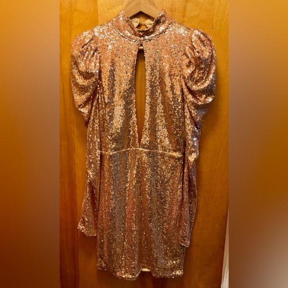 Elegant Sequence Mini Dress w/ Juliet Sleeves Size Small NWT - Picture 11 of 15